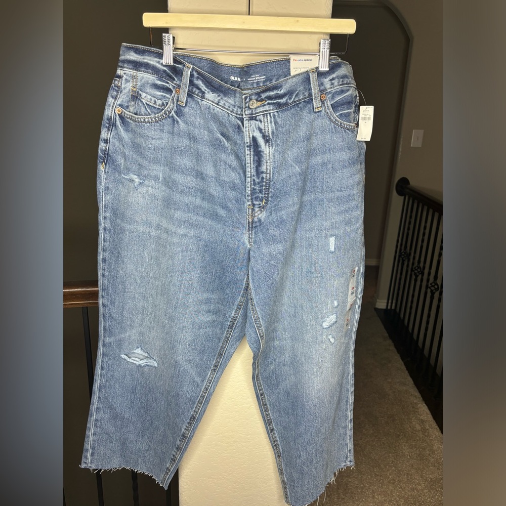 Old Navy Slouchy Straight Hi Rise Women Jeans NEW Size 20 Comfy Casual Classic